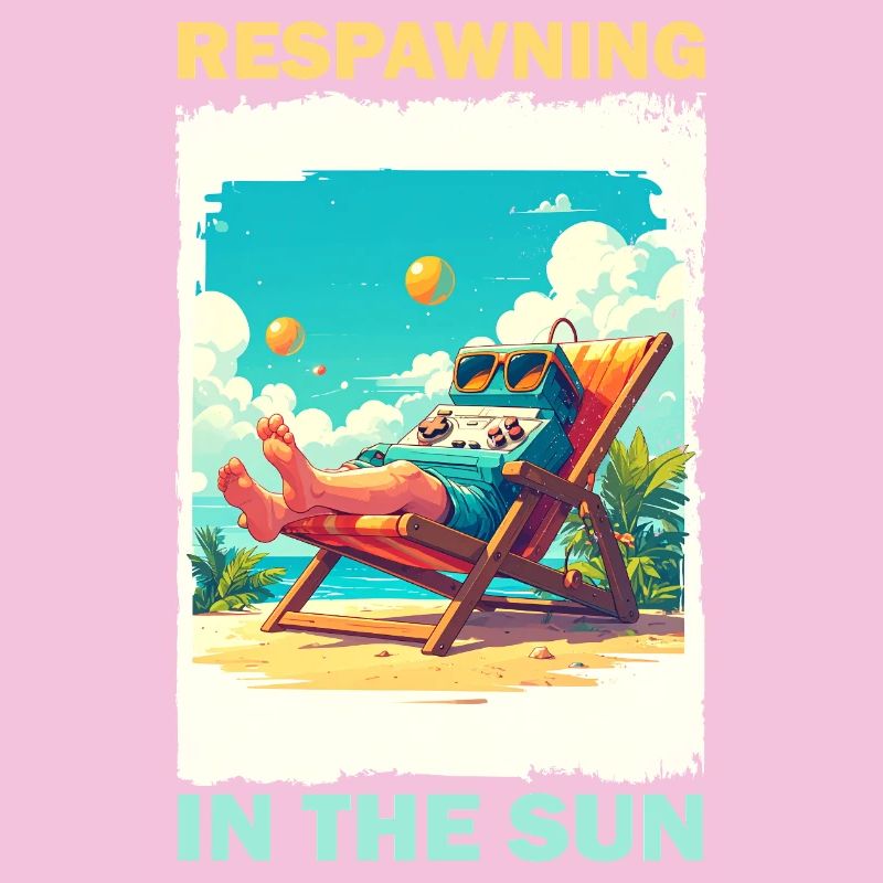 Gaming console on the beach in sunlight