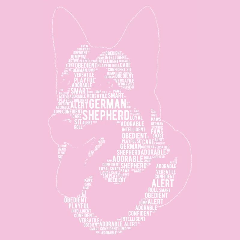 German Shepherd Word Art Gift