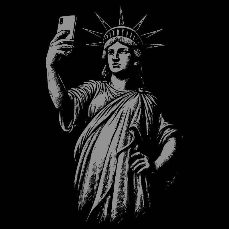 Freiheitsstatue Selfie Portrait Geschenk