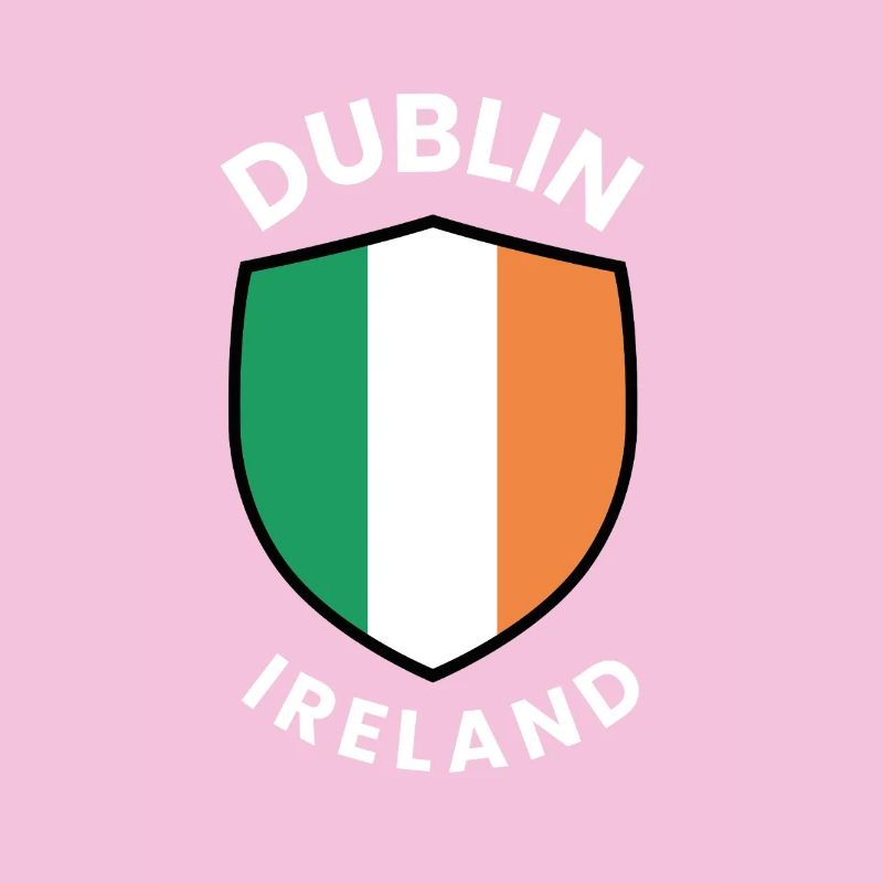 Blason de Dublin avec les couleurs de l’Irlande