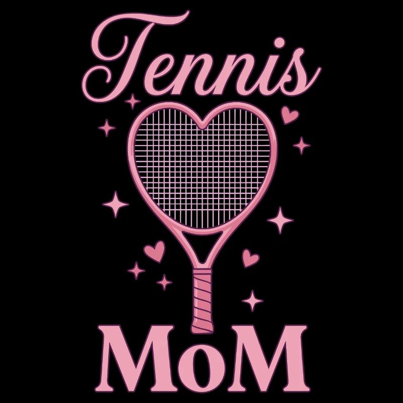 Conception de raquette Tennis Mom Heart