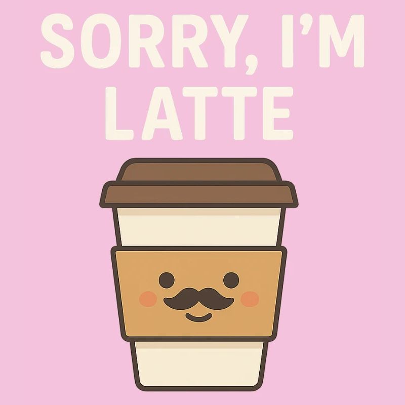 Désolé, je suis Latte – Drôle de design de café