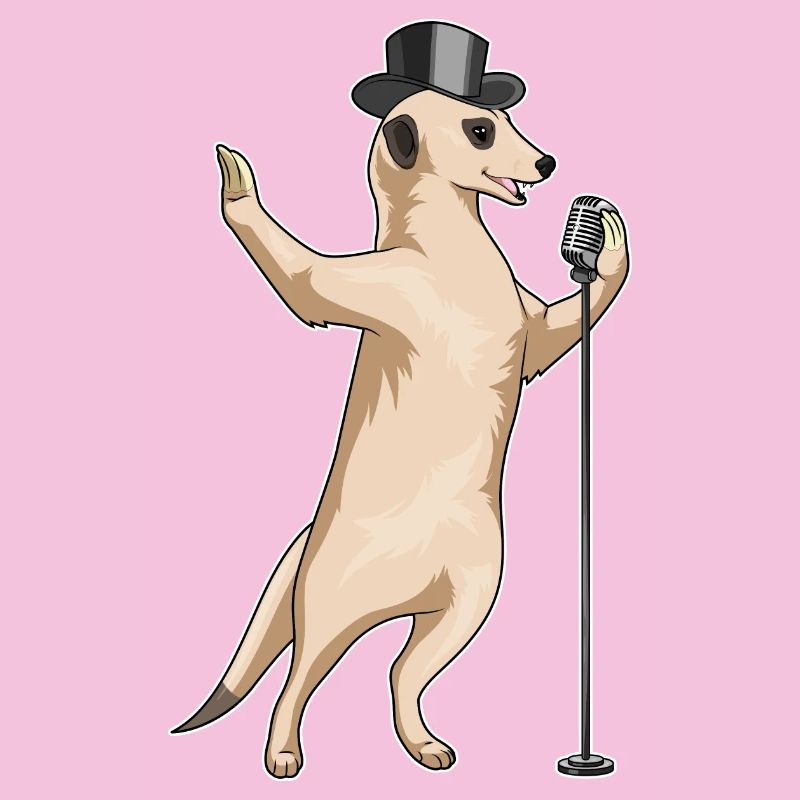 Chanteur de suricate Chant au micro