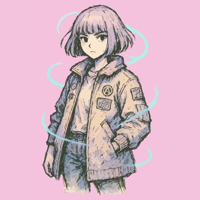 Neon Patch Bomber Girl