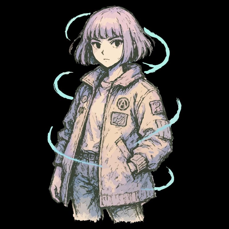 Neon Patch Bomber Girl