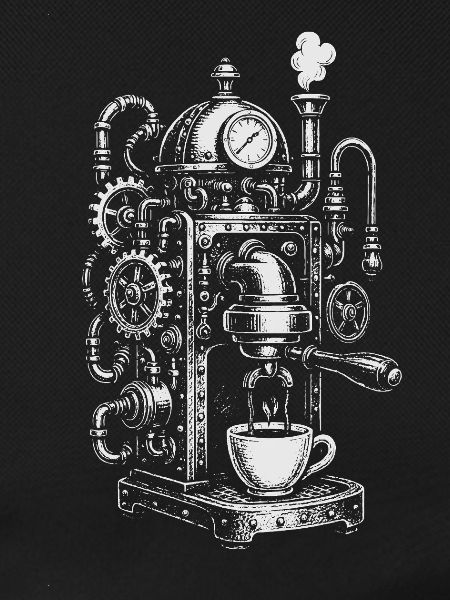 Steampunk-Espressomaschine