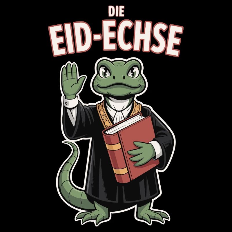 Oath Lizard Funny Reptile Justice Motif