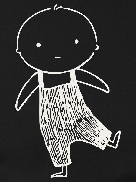 Tiny Doodle in Overalls