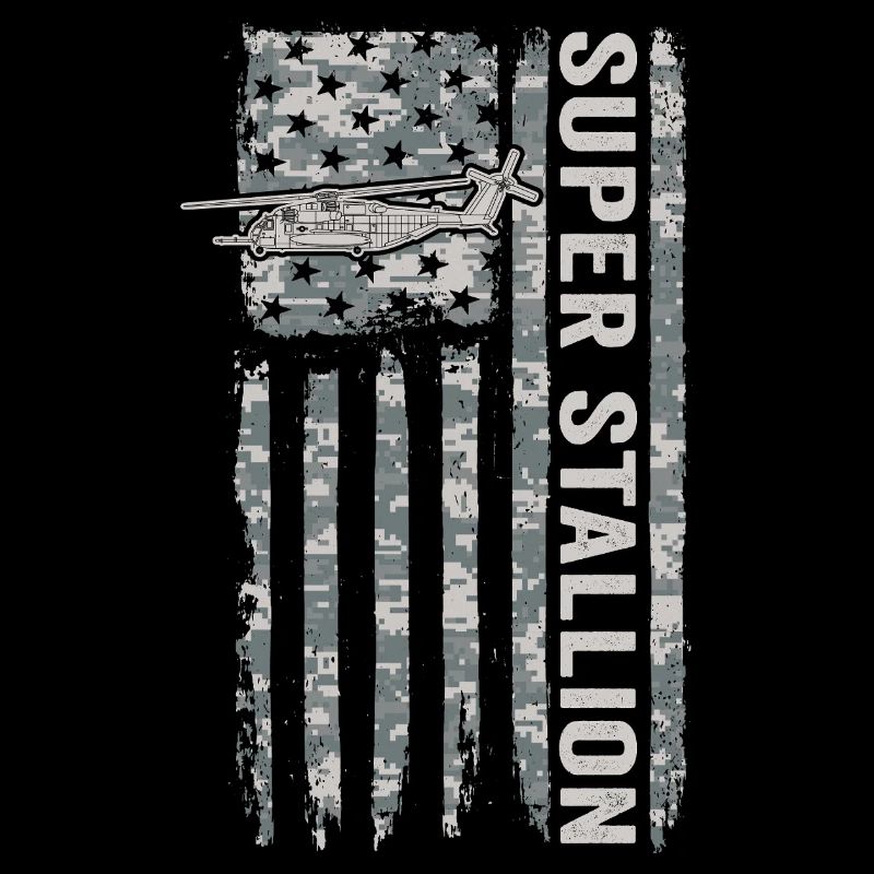 Super Stallion Hubschrauber mit amerikanischer Fla