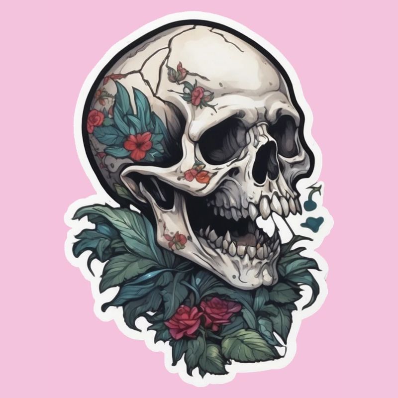 Conception de crâne d’impression de tatouage