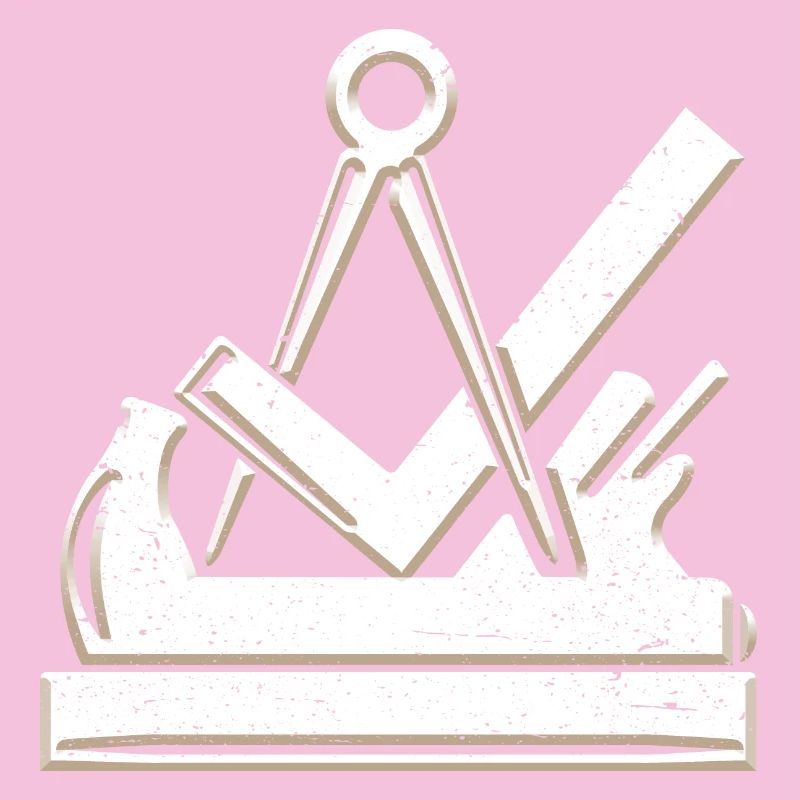 Carpenter et menuisier symbole de guilde 3D grunge utilisé