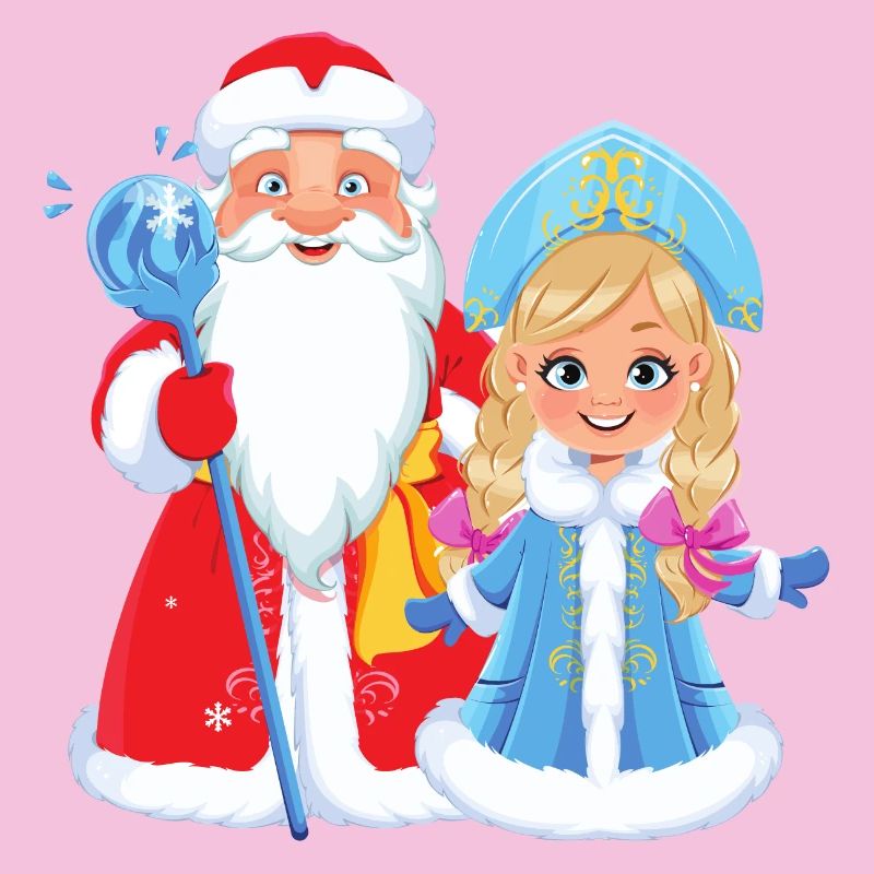Ded Moroz Snegurochka, Russian Santa Claus