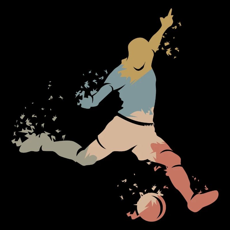 Équipe vintage d’explosion de speler de football rétro