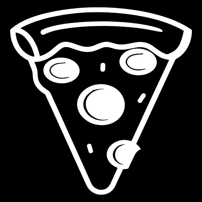 Dessin au trait de la tranche de pizza