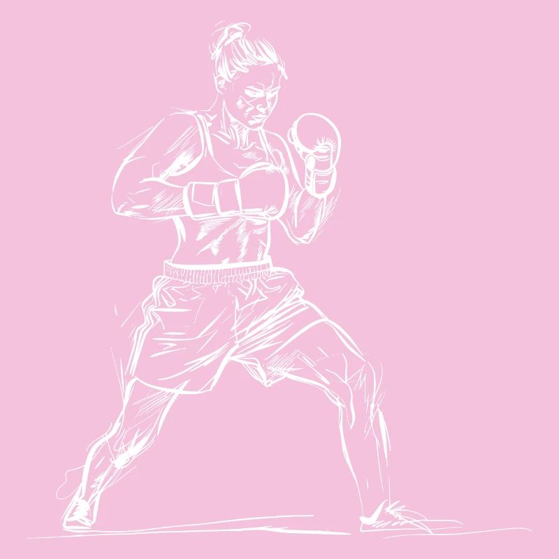 Weiblicher Boxer Skizze