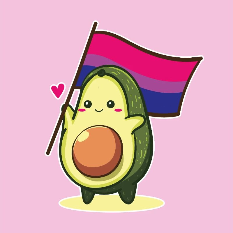 Avocado Bisexual Flagge Bi Pride LGBT Queer CSD