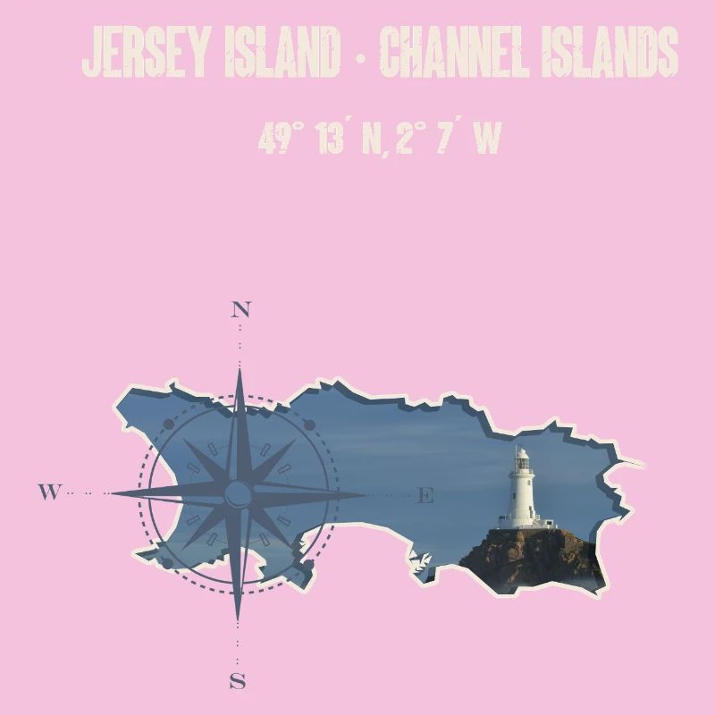 Jersey Insel Karte Leuchtturm Koordinate