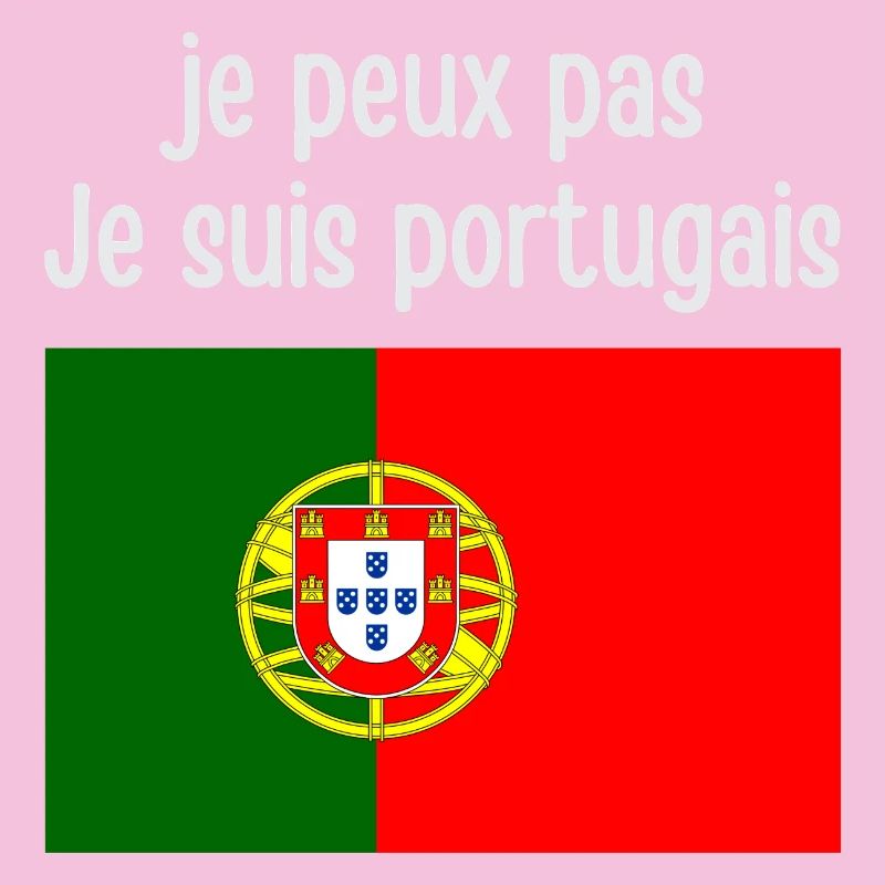 Portuguese Pride in Text and Flag