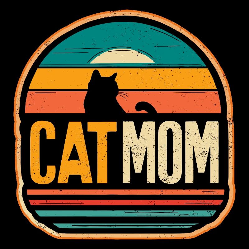 Chat Maman Chats Vintage Sunset Chats