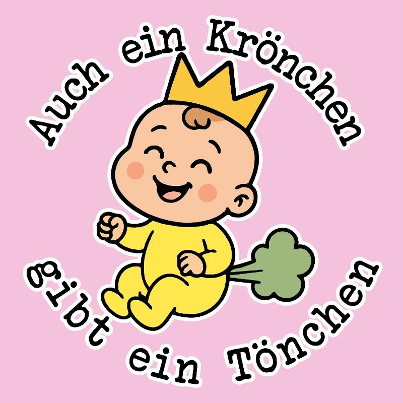 Auch ein Krönchen gibt ein Tönchen lustiges T-Shir