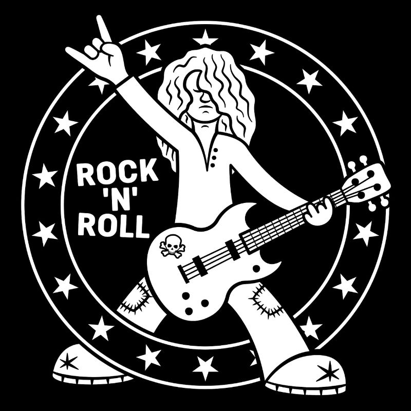 Cartoon Rock 'n' Roll Gitarrist