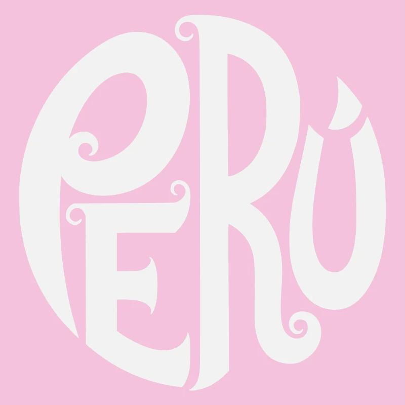 Peru - Verschnörkelte Typografie 