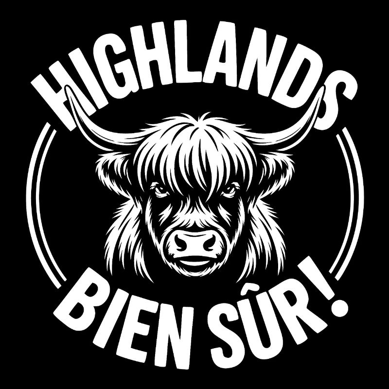 Highlands Bien Sûr – Vache Illustrée