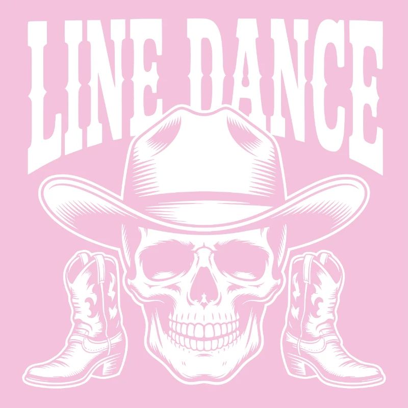 Line Dance Skull Cowboy Boots