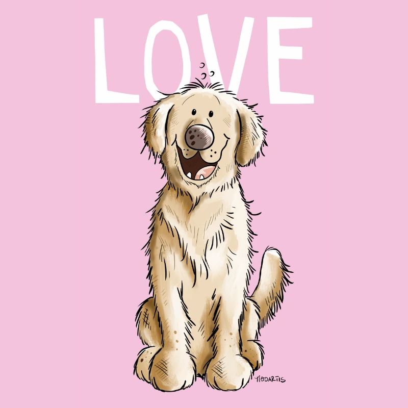 I Love Golden Retriever - Hund - Comic - Geschenk