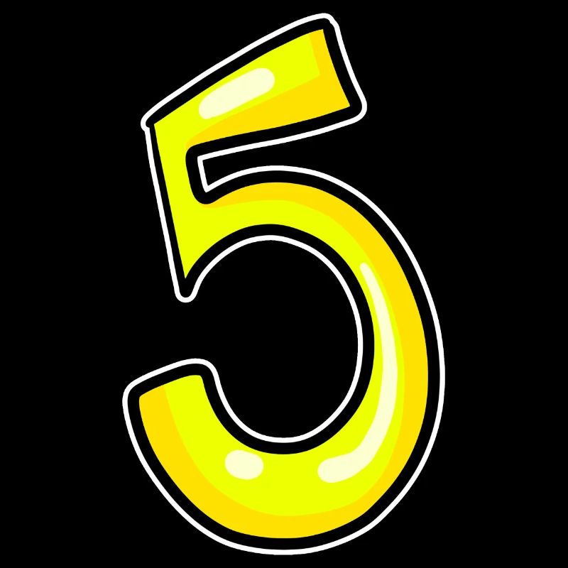 5 - Numéro jaune numéro cinquième