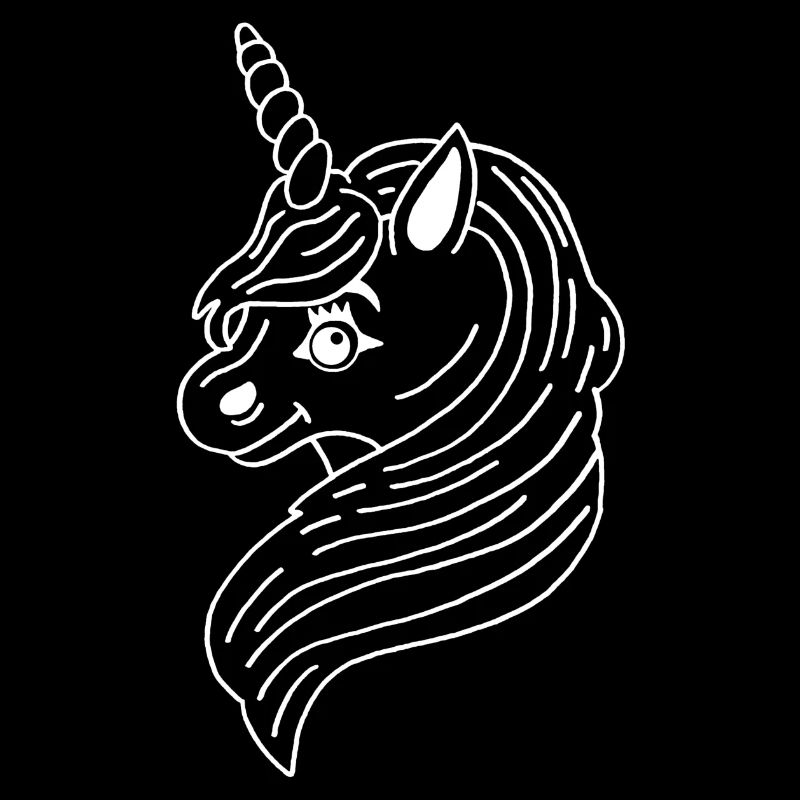Weißes Manga Einhorn