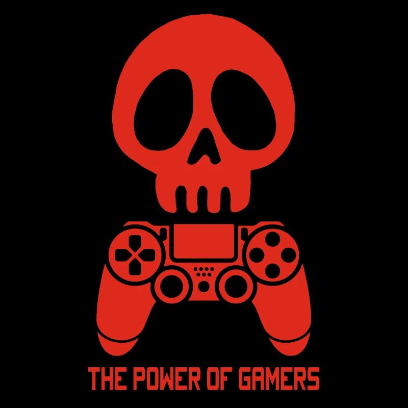 Roter Gamer-Schädel