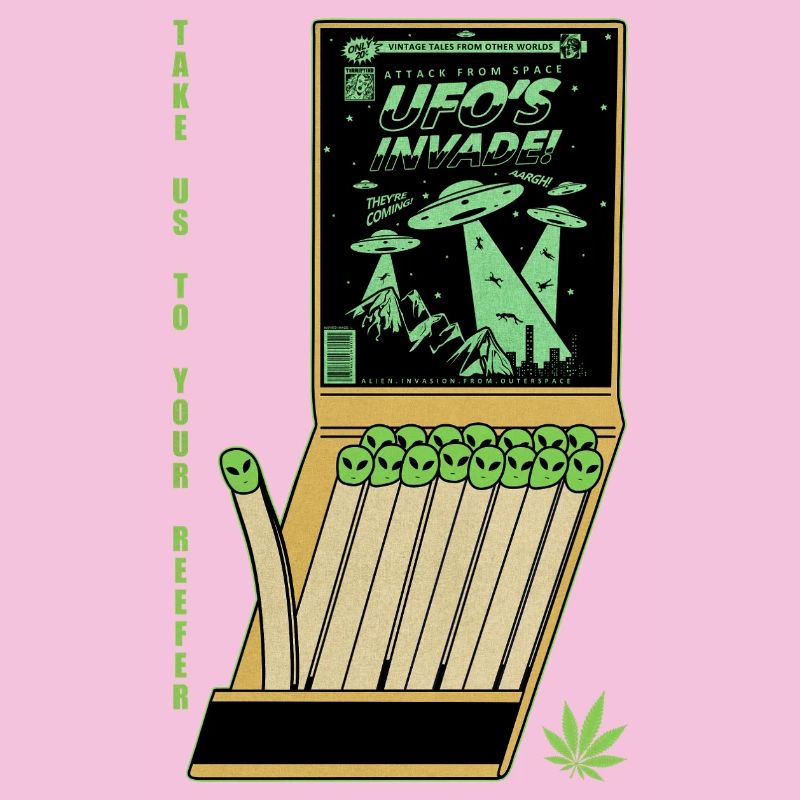 UFO Invasion Vintage Poster Design