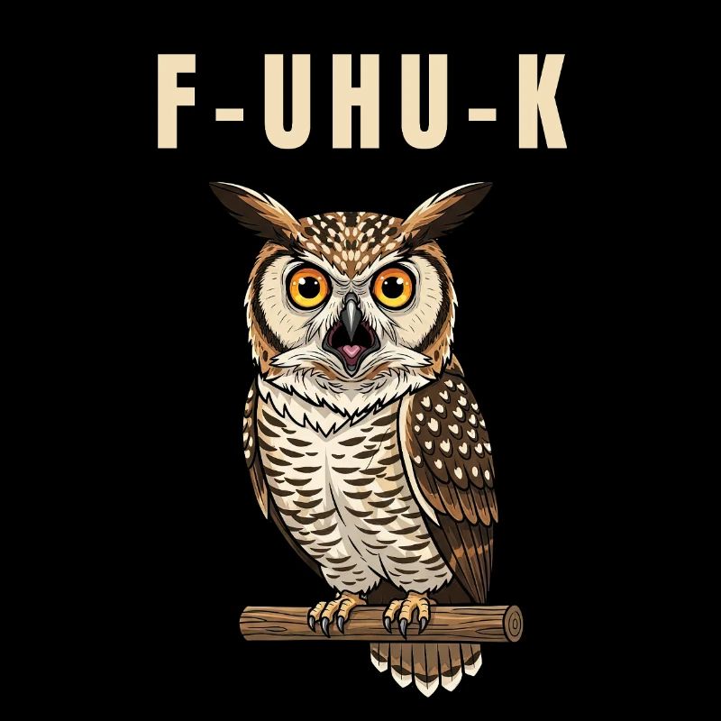 Uhu Eule Lustig Wortspiel Spruch Humor Vogel
