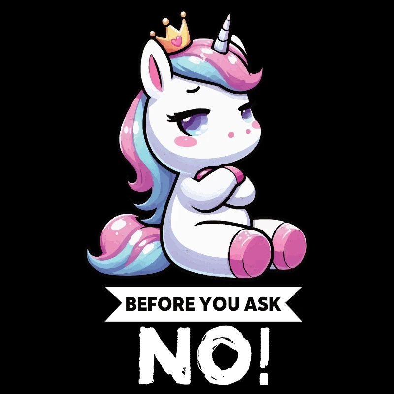 Before You Ask No Einhorn Einhörner Einhornfan 