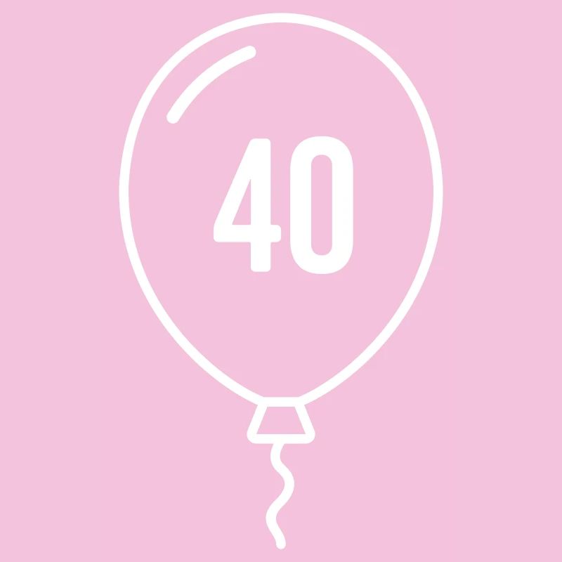 Ballon numéro 40 – Conception ronde d’anniversaire