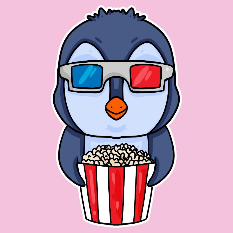 Popcorn Cinema Penguin