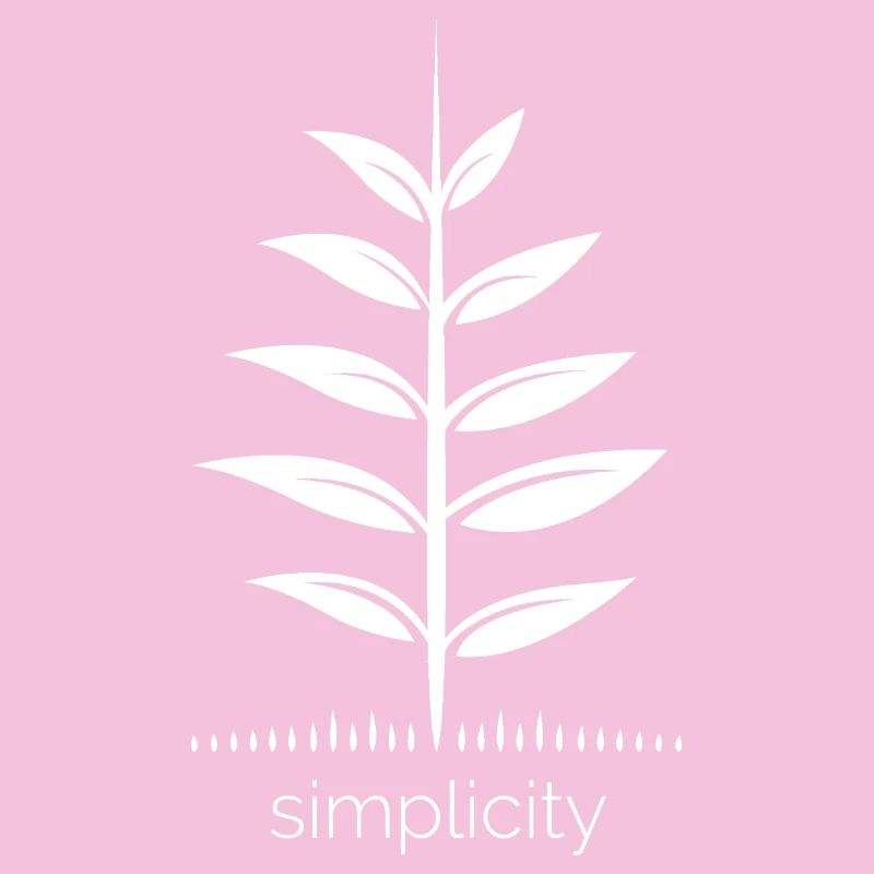 Simplicity – Minimalist leaf in natural design