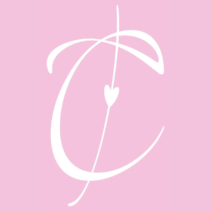 Letter C Initial Alphabet Monogram Pocket Face