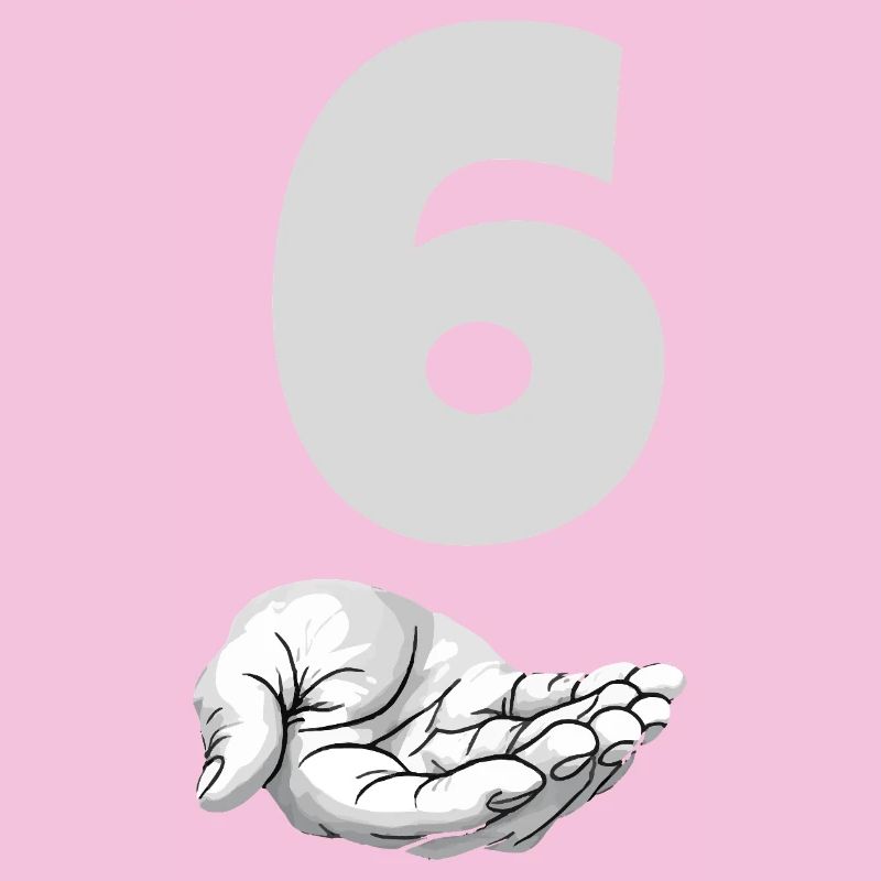 Funny Six Meme Hand Gen Alpha Joke