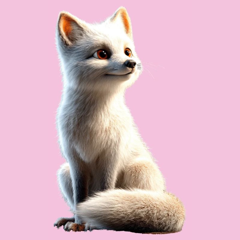 Polarfuchs Schneefuchs Eisfuchs Süßer Weißer Fuchs