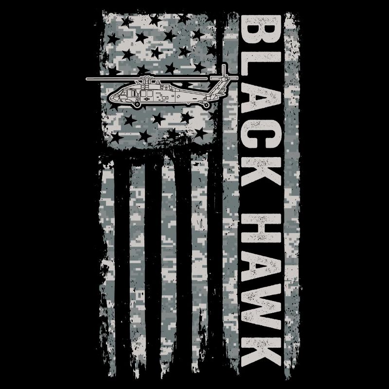 Hélicoptère militaire Black Hawk avec American