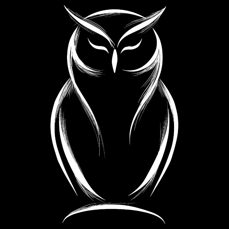 Wise owl, protective and spiritual bird