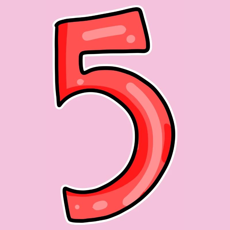 5 red