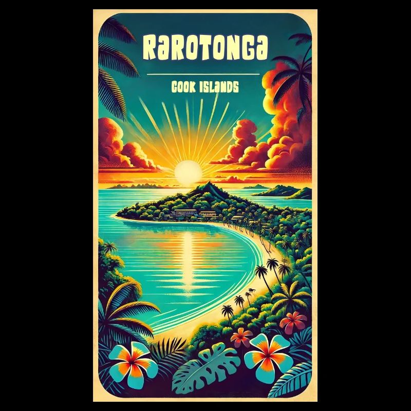 Parotonga Cook Islands Vintage Sun