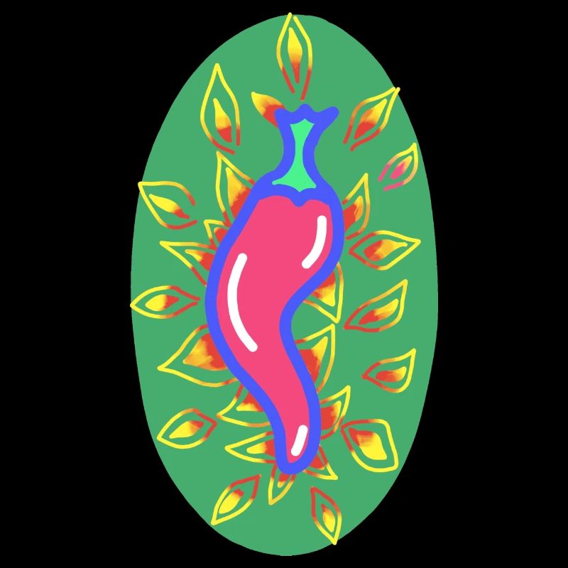 Fiery chili pepper