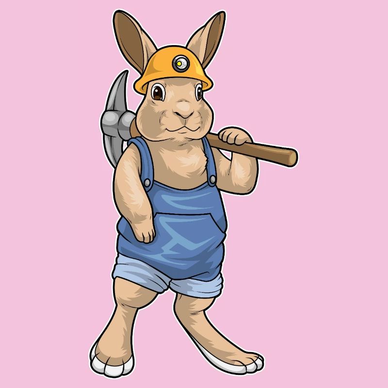 Rabbit Miner Pickaxe Mining