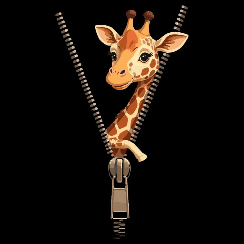 Girafe amusante avec fermeture éclair