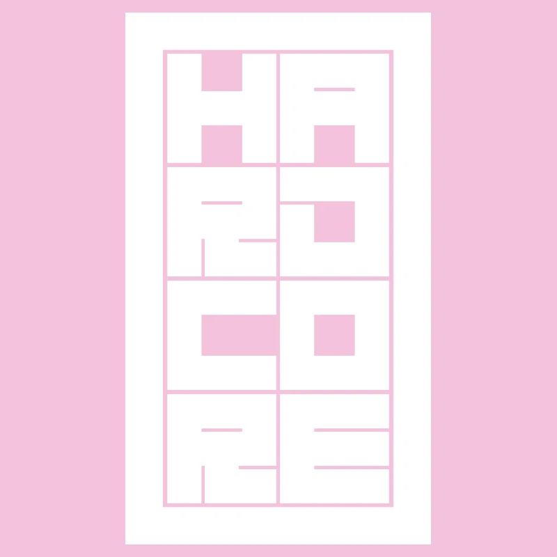 Hardcore bold and blocked typography logo design