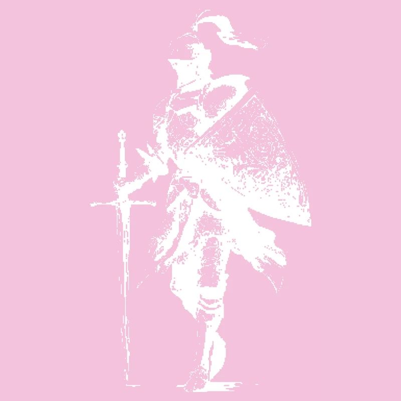 Silhouette Knight with Sword and Cape